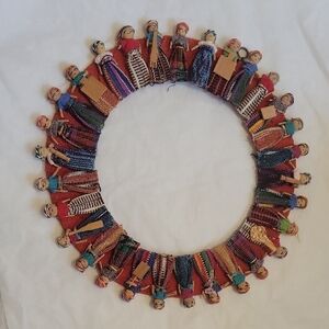 Handcrafted Multicolor Fiber Art Wreath